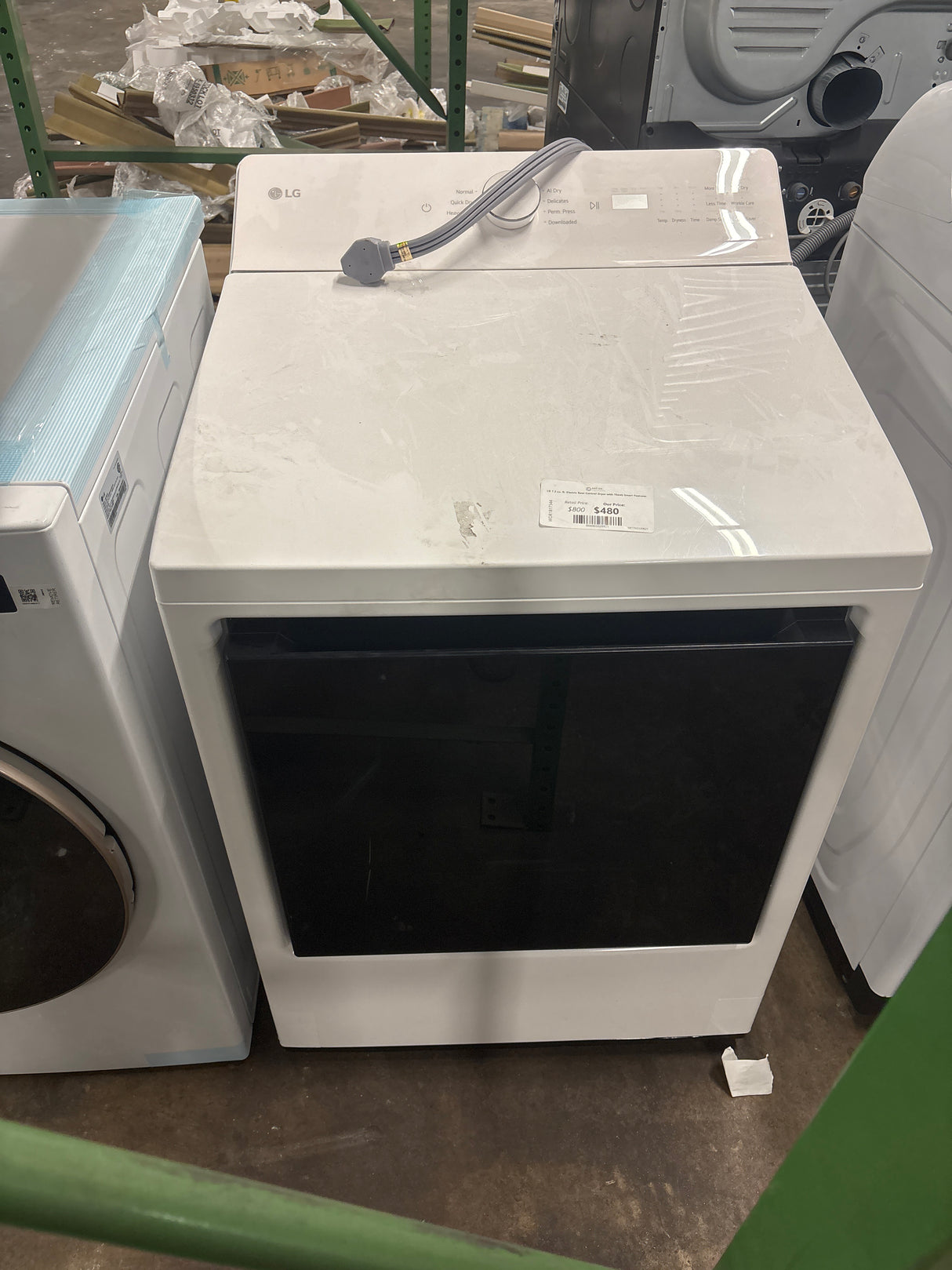 LG 7.3 cu. ft. Electric Rear Control Dryer with ThinQ Smart Features