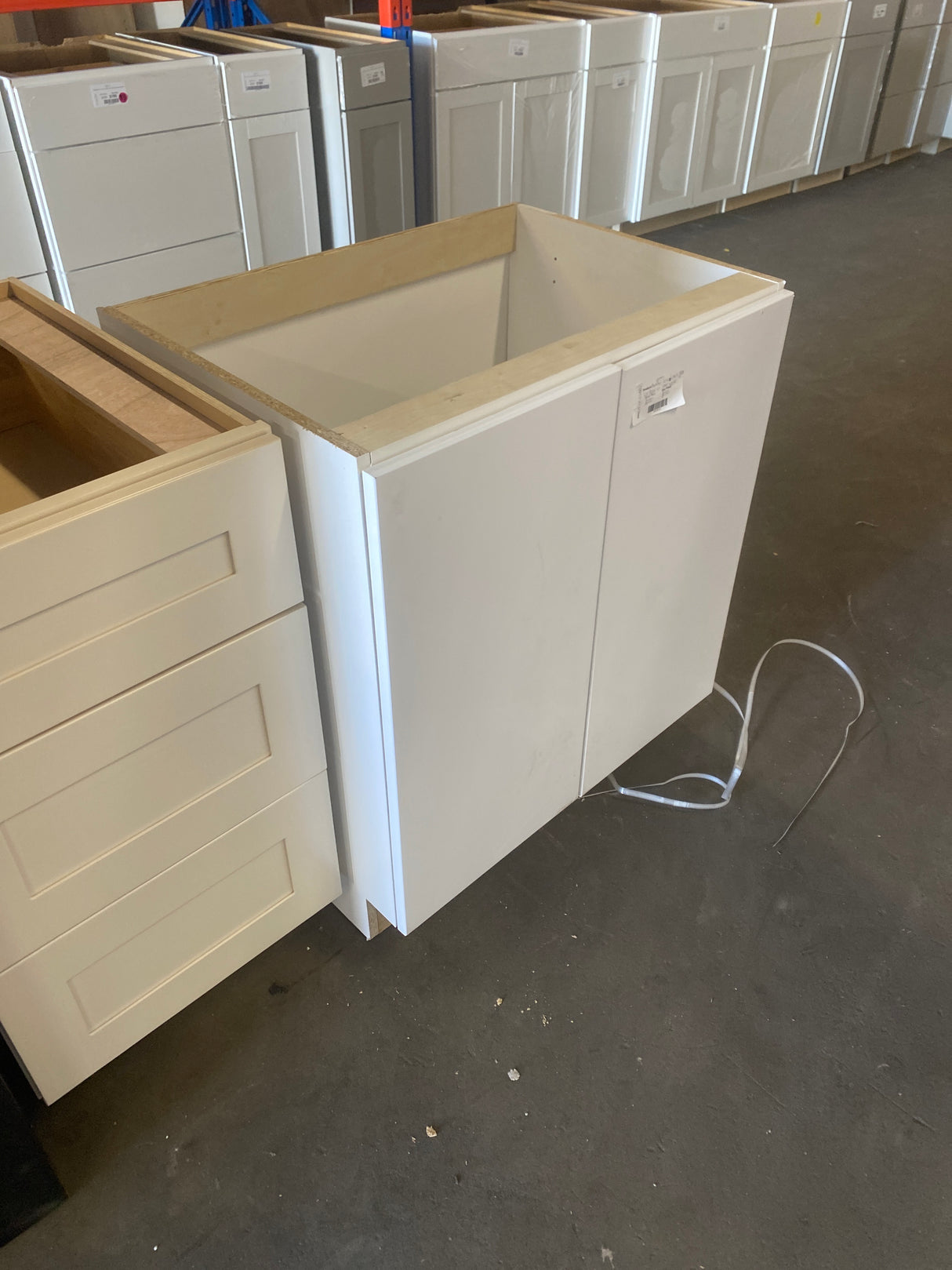 Hampton 30 in. W x 21 in. D x 34.5 in. H Assembled Sink Base Vanity Cabinet in Satin White