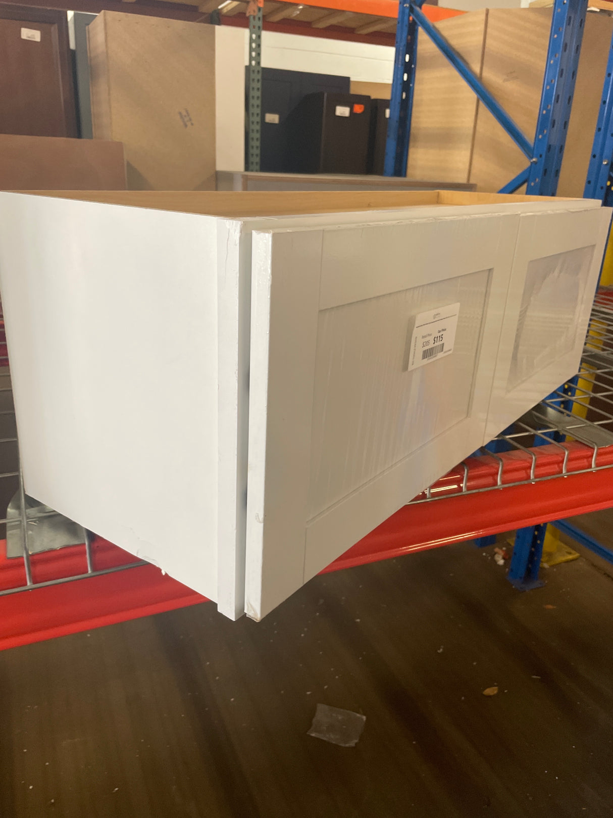 Westfield Feather White Shaker Stock Assembled Wall Kitchen Bridge Cabinet (36 in. W x 12 in. D x 12 in. H)