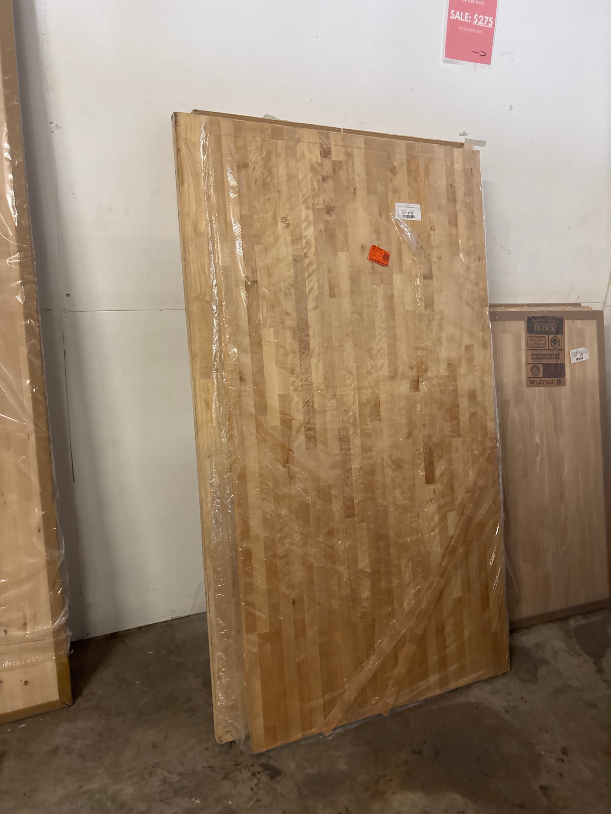 6 ft. L x 39 in. D Finished Engineered Birch Butcher Block Island Countertop
