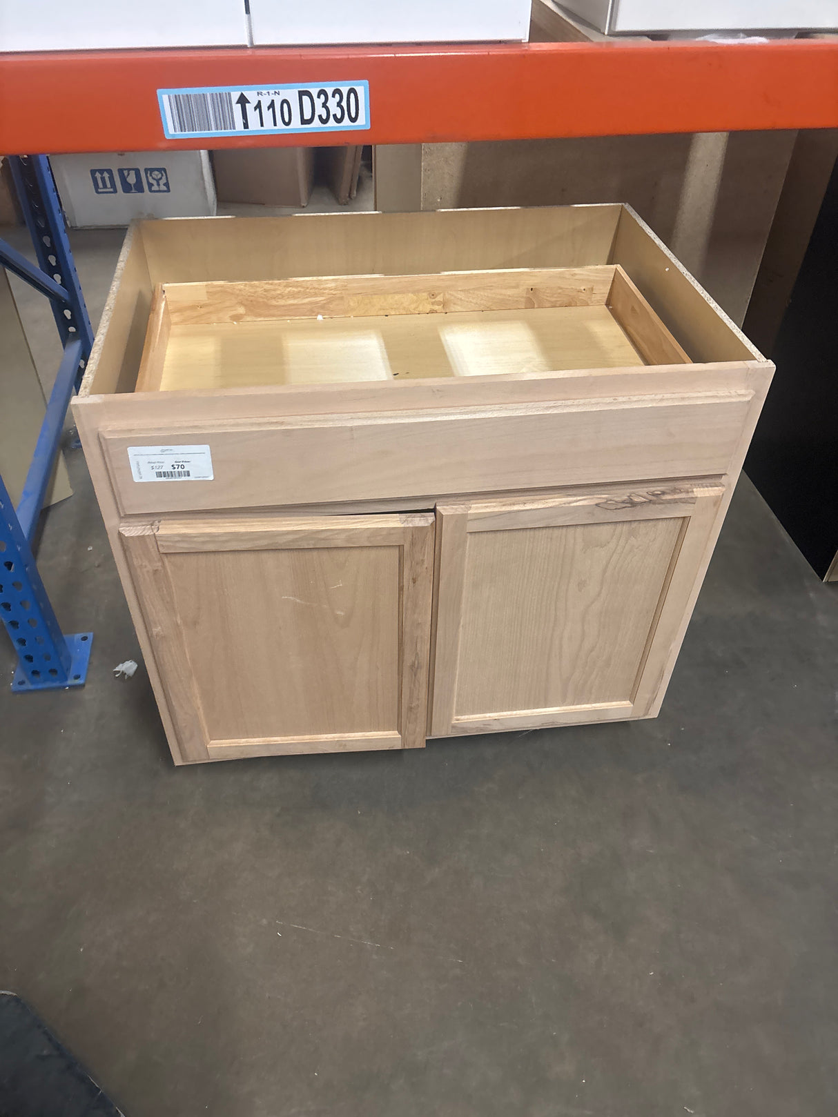 36 in. W x 24 in. D x 34.5 in. H Ready to Assemble Corner Sink Base Kitchen Cabinet in Unfinished with Recessed Panel
