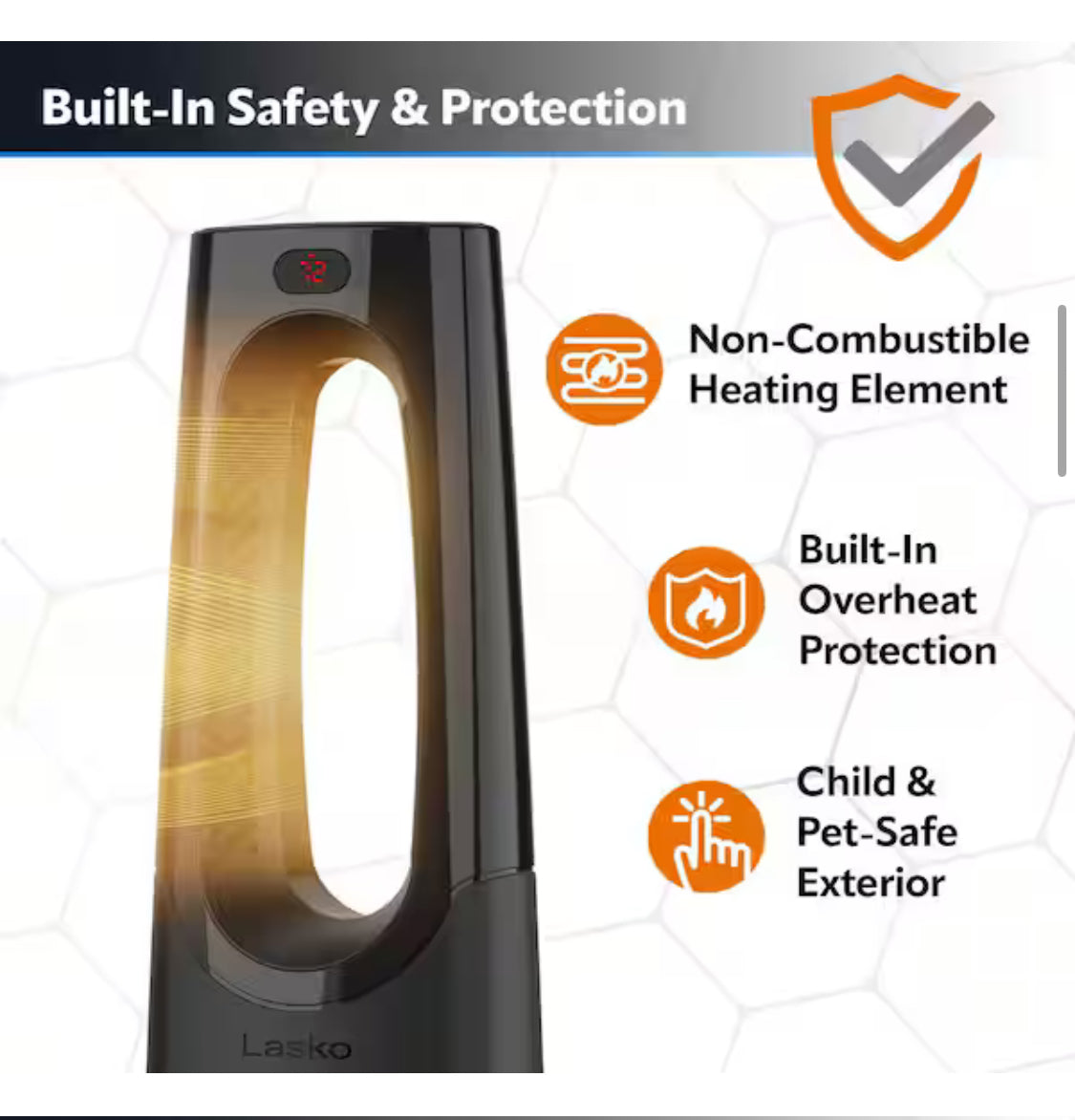 Bladeless 1500W 28 in. Black Electric Oscillating Tower Ceramic Space Heater with Remote Control and Digital Display