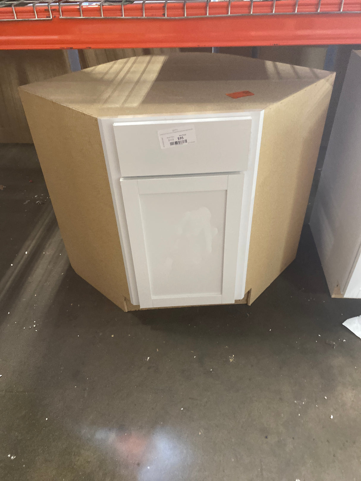 Courtland 36 in. W x 36 in. D x 34.5 in. H Assembled Shaker Sink Base Kitchen Cabinet in Polar White