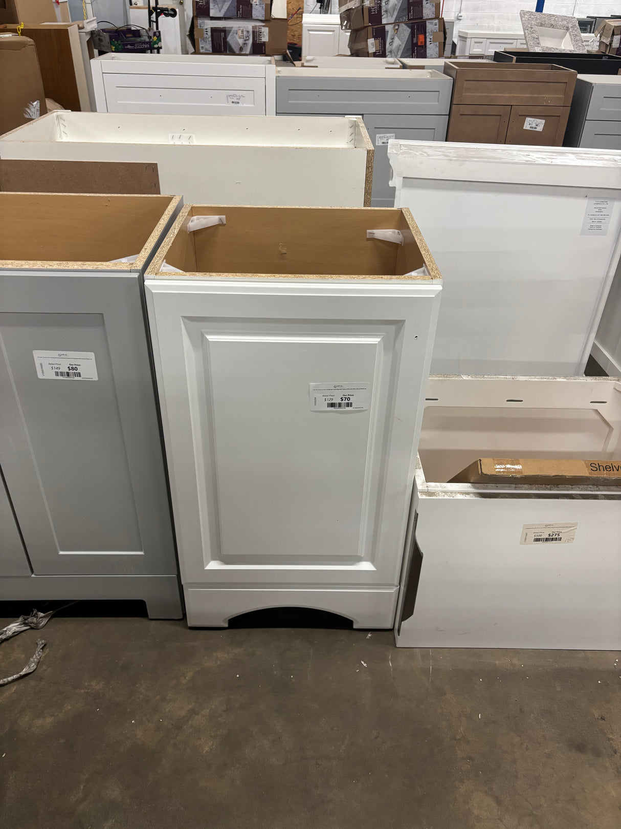 19 in. W x 18 in. D x 34 in. H Single Sink Freestanding Bath Vanity in White without Top