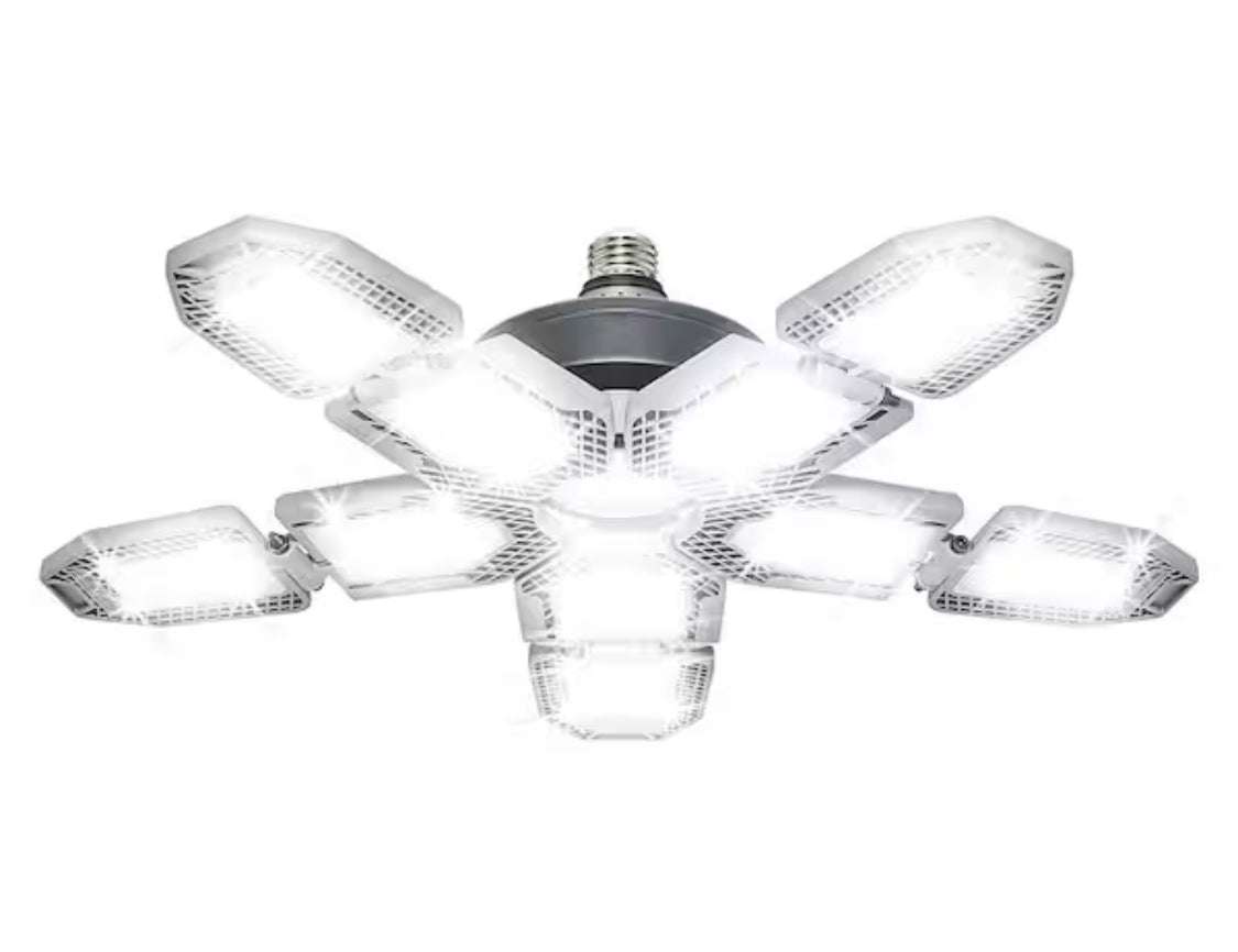60-Watt Ultra Bright LED Light Bulb 6500K with 10 Adjustable Light Panels