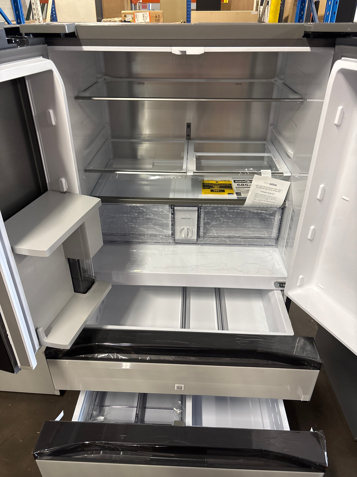 Samsung 29 cu. ft. Bespoke 4-Door French Door Smart Refrigerator with Beverage Center