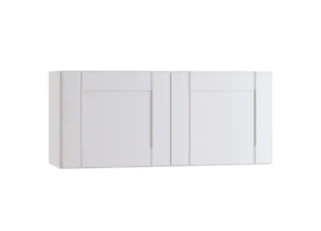 Richmond Verona White Plywood Shaker Ready to Assemble Wall Kitchen Cabinet with Soft Close 30 in.x 24 in. x 12 in.