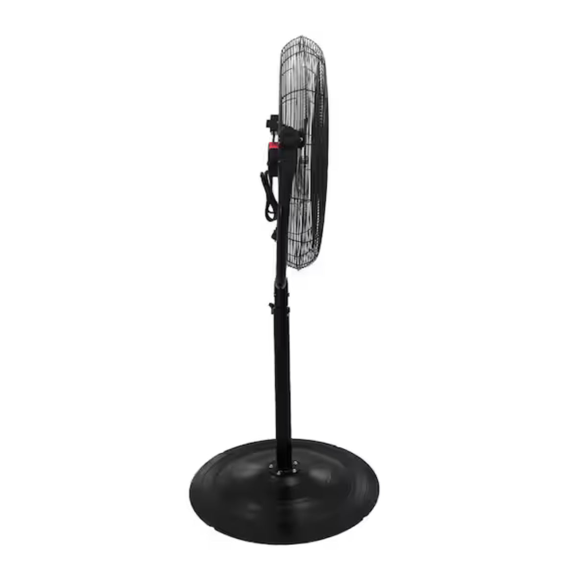 30 in. 3-Speeds High Velocity Tilting Pedestal Fan with Adjustable Height in Black