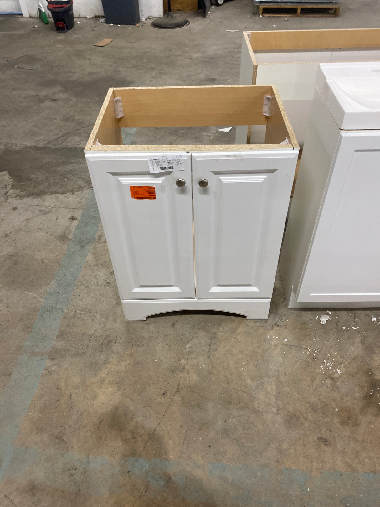 Everdean 25 in. W x 19 in. D x 34 in. H Single Sink Freestanding Bath Vanity in White without Top