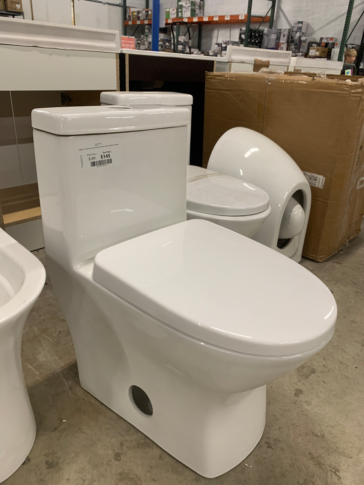 Sublime II 1-Piece 0.8/1.28 GPF Dual Flush Compact Toilet in White, Seat Included