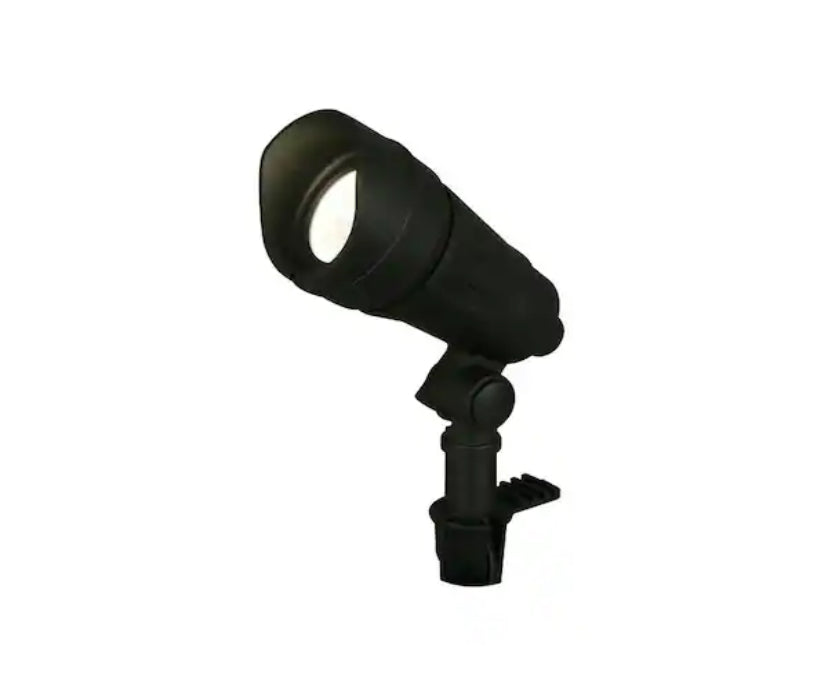50-Watt Equivalent Low Voltage Black Integrated LED Outdoor Spotlight with CCT Change