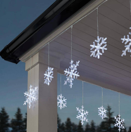 150 Count Cool White Twinkling LED Snowflakes Lights