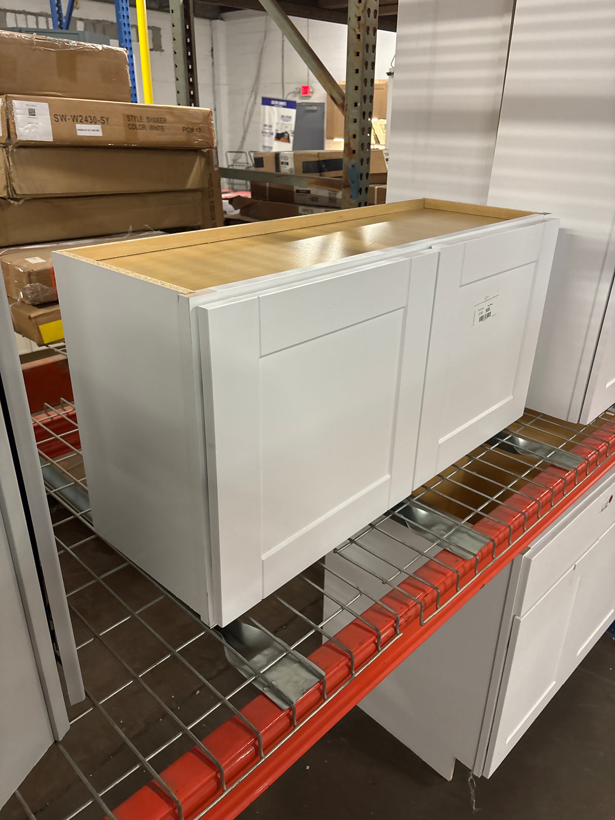 Shaker 36 in. W x 12 in. D x 18 in. H Assembled Wall Bridge Kitchen Cabinet in Satin White without Shelf