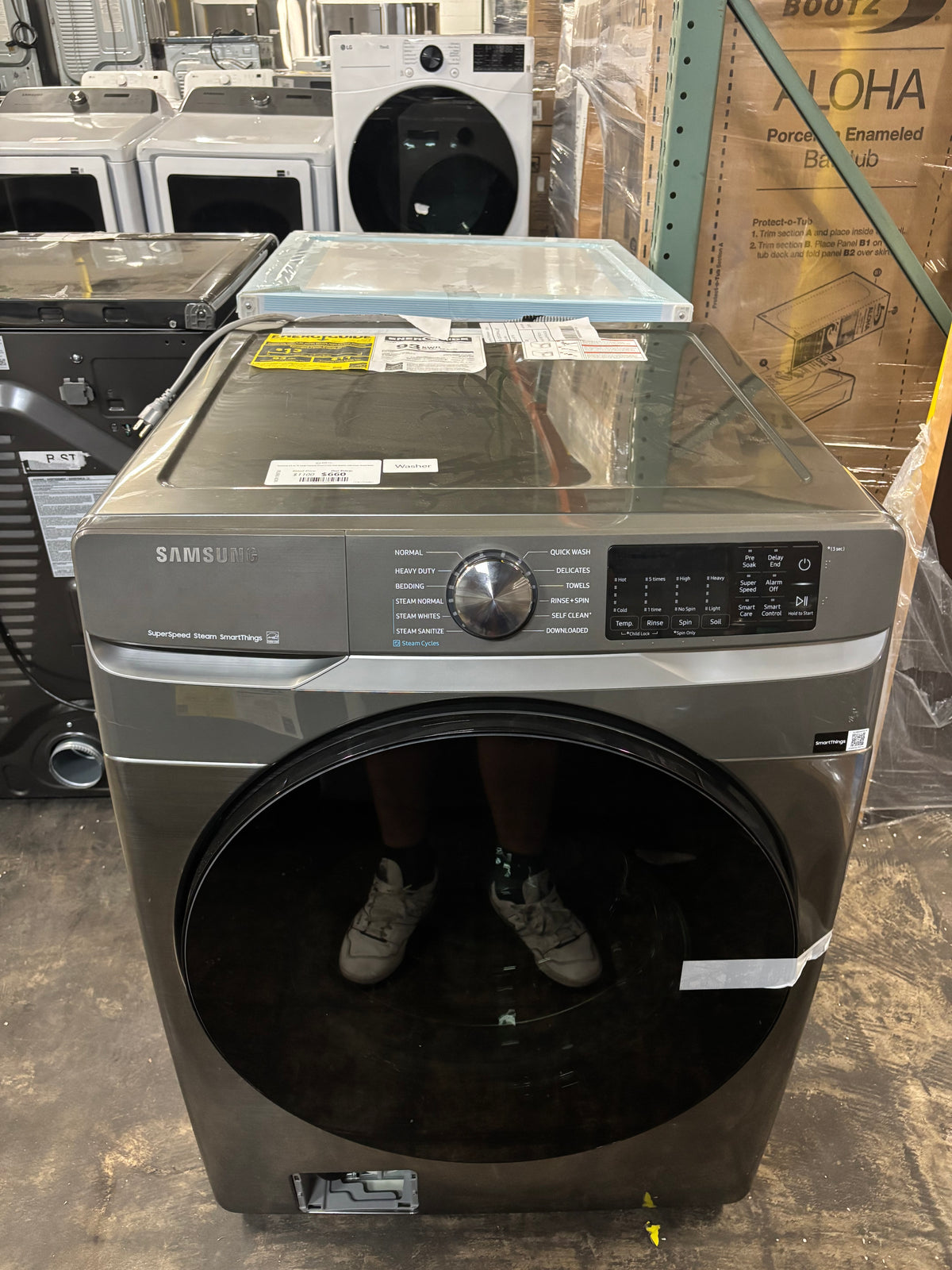 Samsung 4.5 cu. ft. Large Capacity Smart Front Load Washer with Super Speed Wash