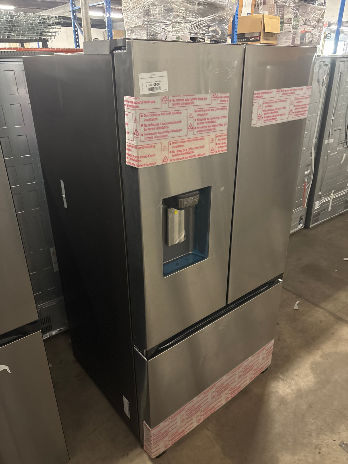 Samsung 31 cu. ft. Mega Capacity 3-Door French Door Refrigerator with External Water and Ice Dispenser