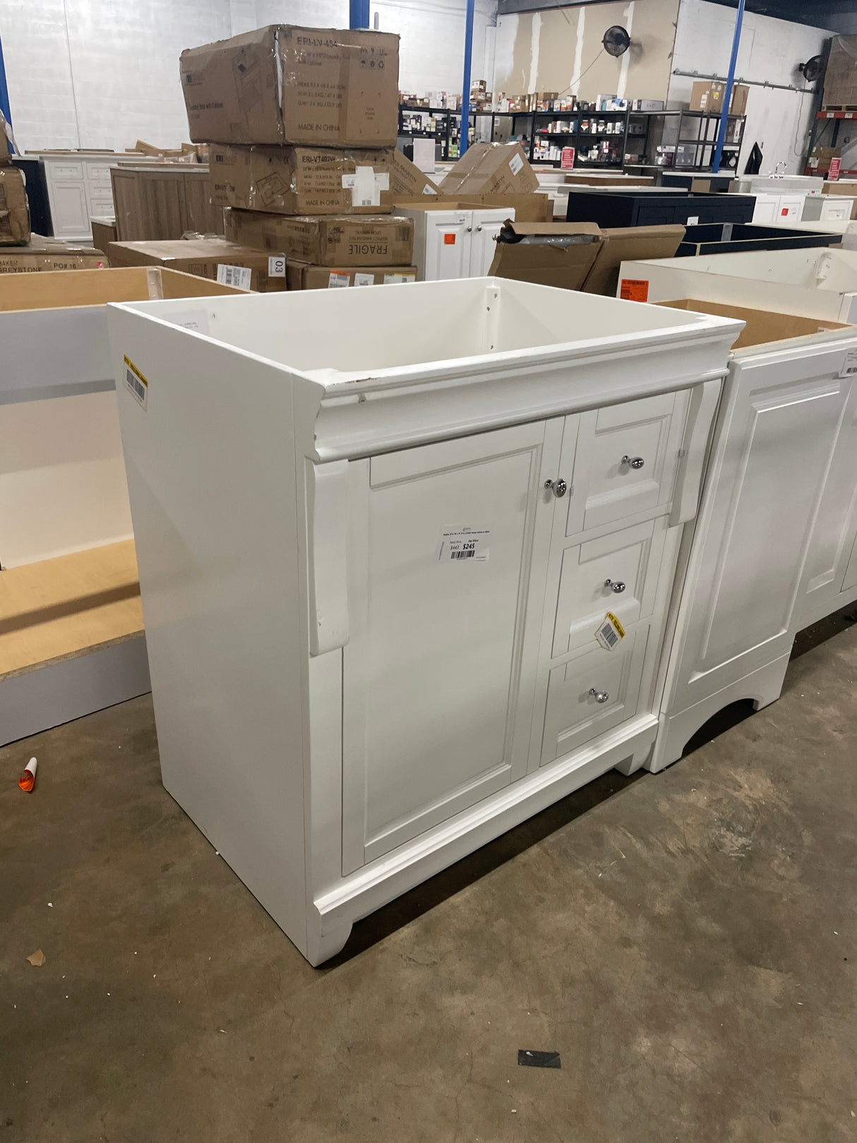 Naples 30 in. W x 21.75 in. D Bath Vanity Cabinet in White