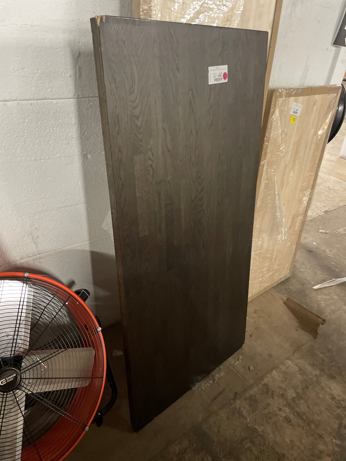 5 ft. L x 30 in. D Engineered Finished Dark Wood Oak Butcher Block Desktop Countertop in Brown with Standard Edge