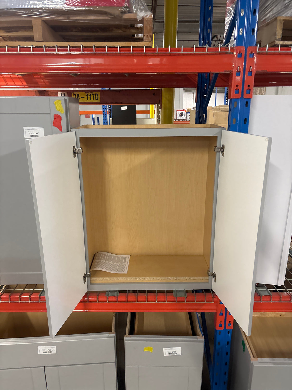 Shaker 30 in. W x 12 in. D x 36 in. H Assembled Wall Cabinet in Dove Gray