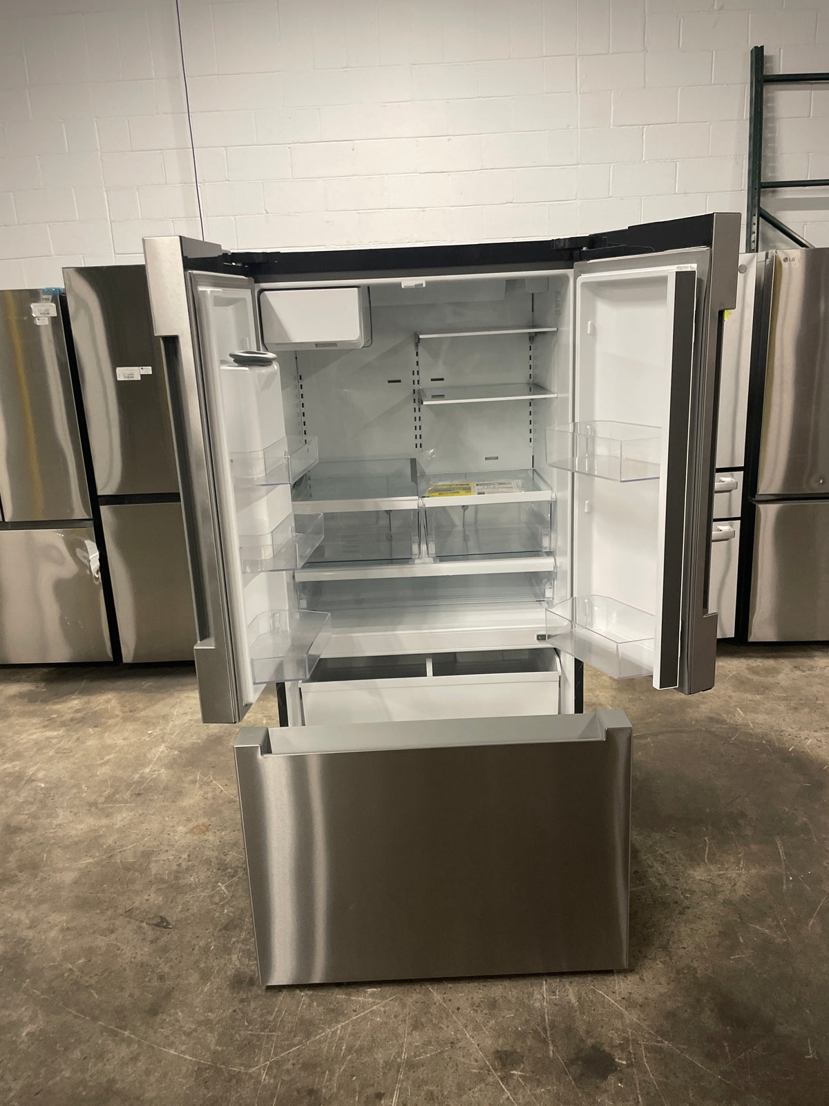 Bosch 100 Series 26 cu. ft. Bottom Mount French Door Refrigerator with External Water and Ice Dispenser