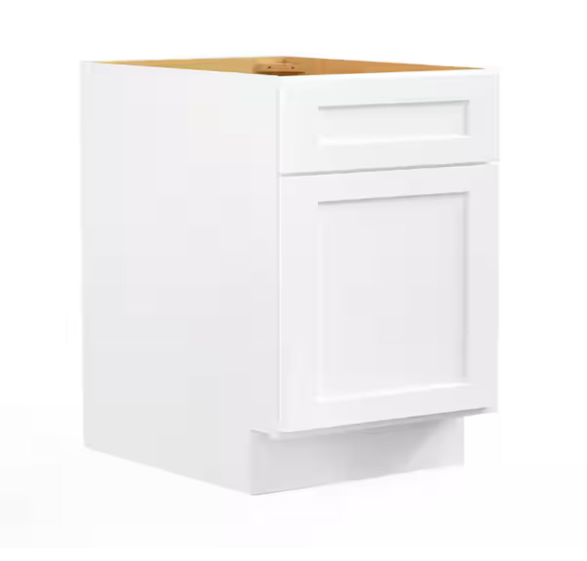 18 in. W x 21 in. D x 29.5 in. H in Shaker White Plywood Painted Ready to Assemble 2-Drawer File Base Cabinet