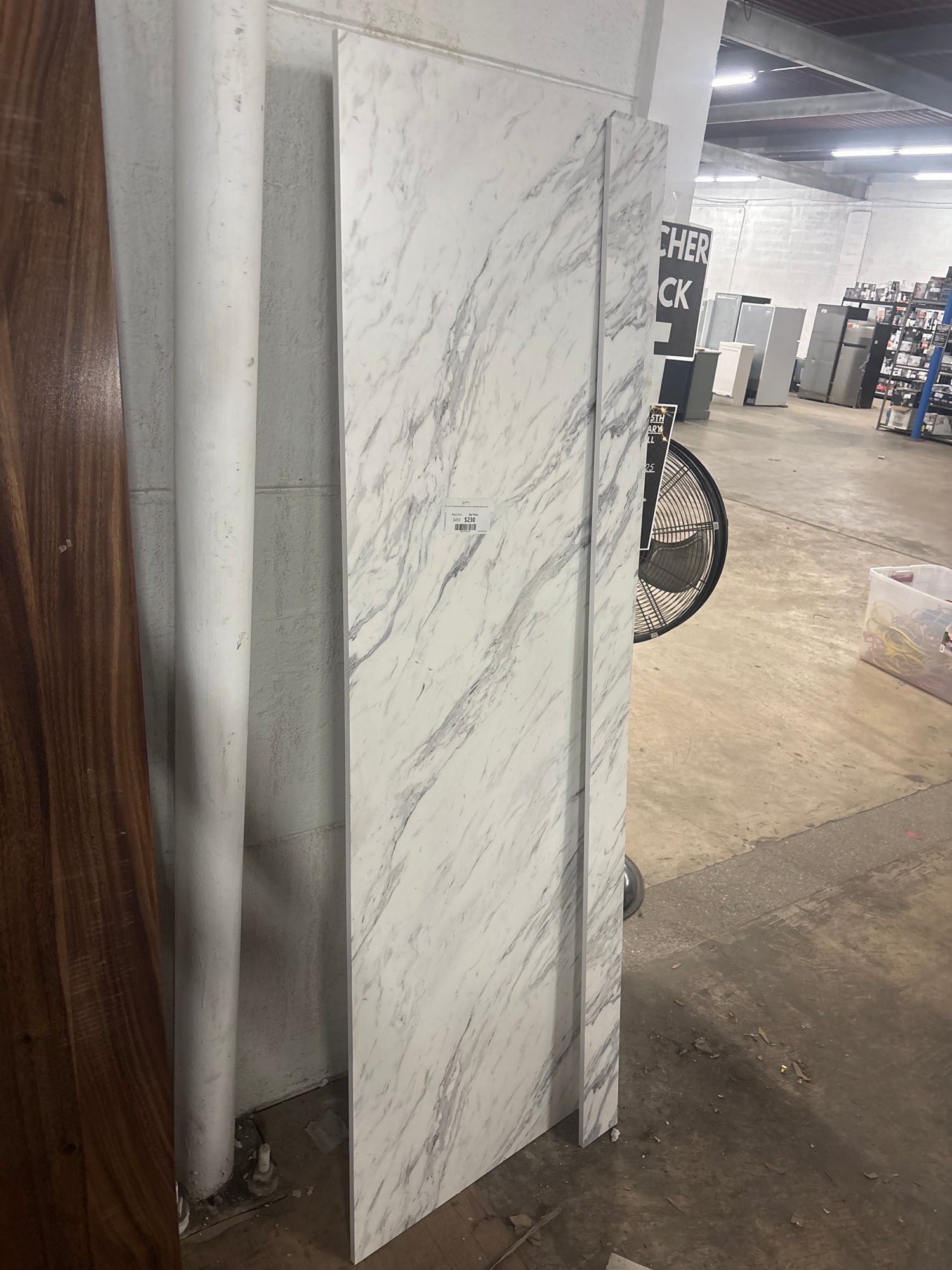 6 ft. L x 25 in. D Engineered Composite Countertop in Calcutta Blanc with Satin Finish