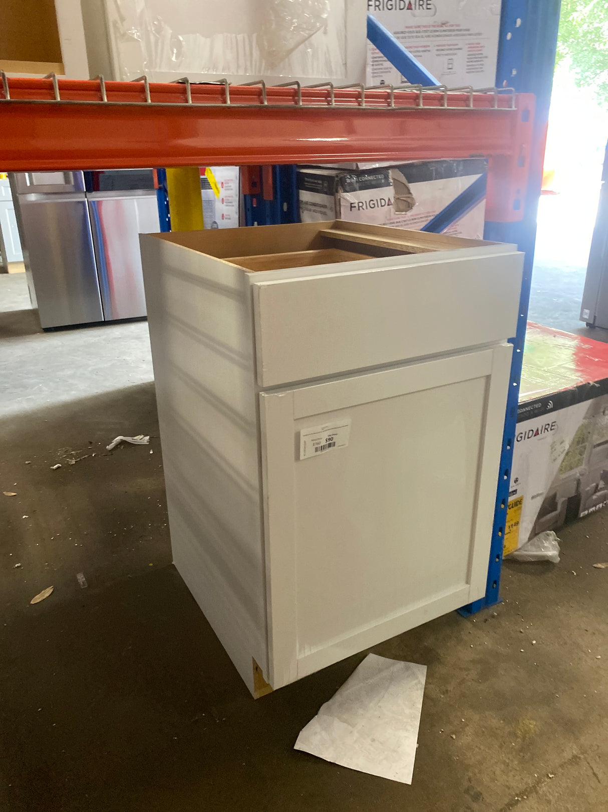 Courtland 21 in. W x 24 in. D x 34.5 in. H Assembled Shaker Base Kitchen Cabinet in Polar White