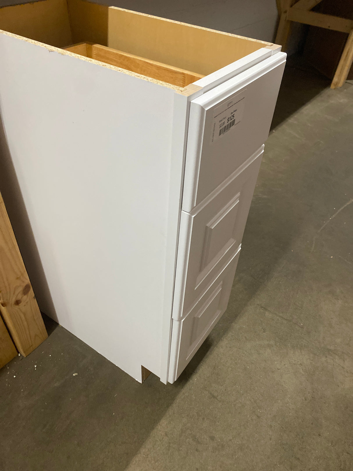 Hampton 12 in. W x 21 in. D x 34.5 in. H Assembled Bath 3-Drawer Base Cabinet in Satin White