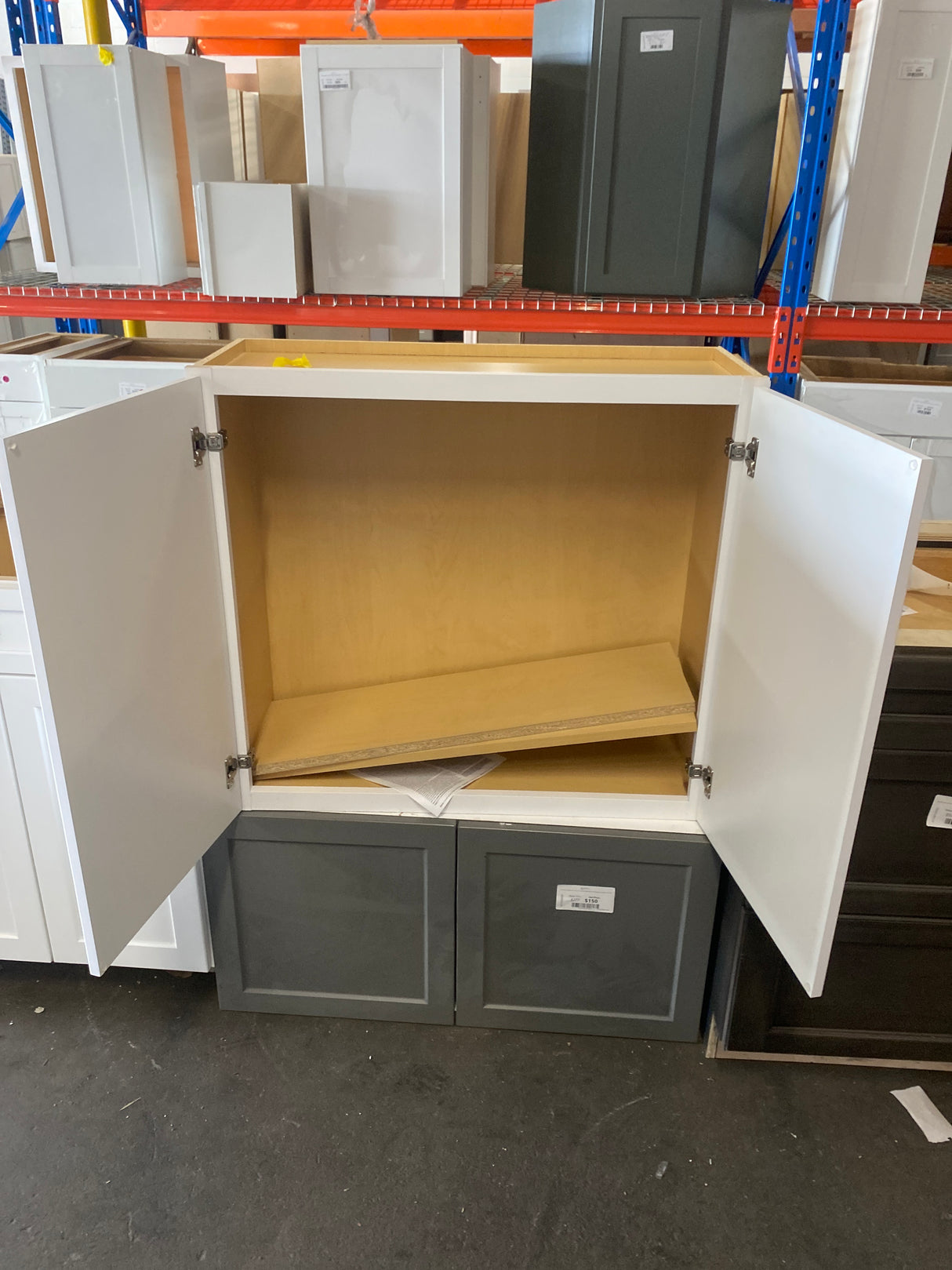 Shaker 33 in. W x 12 in. D x 30 in. H Assembled Wall Cabinet in Satin White