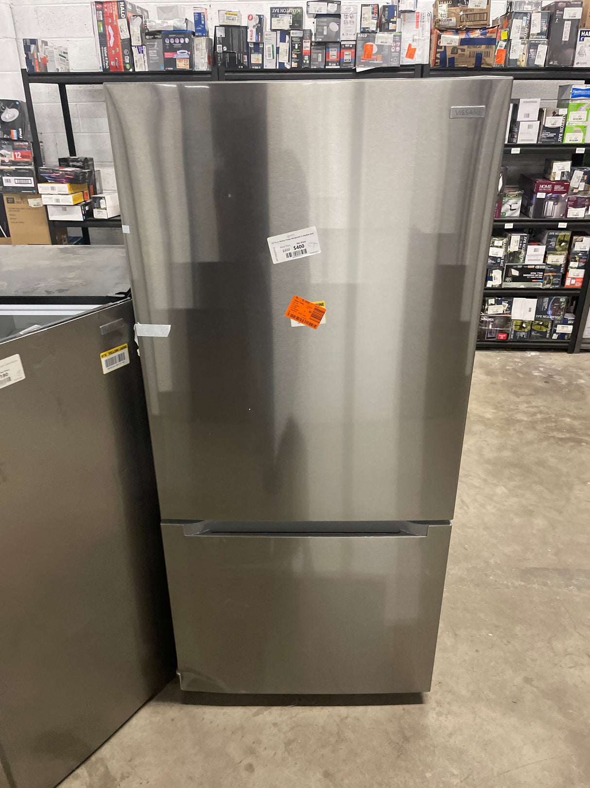 18.7 cu. ft. Bottom Freezer Refrigerator in Stainless Steel