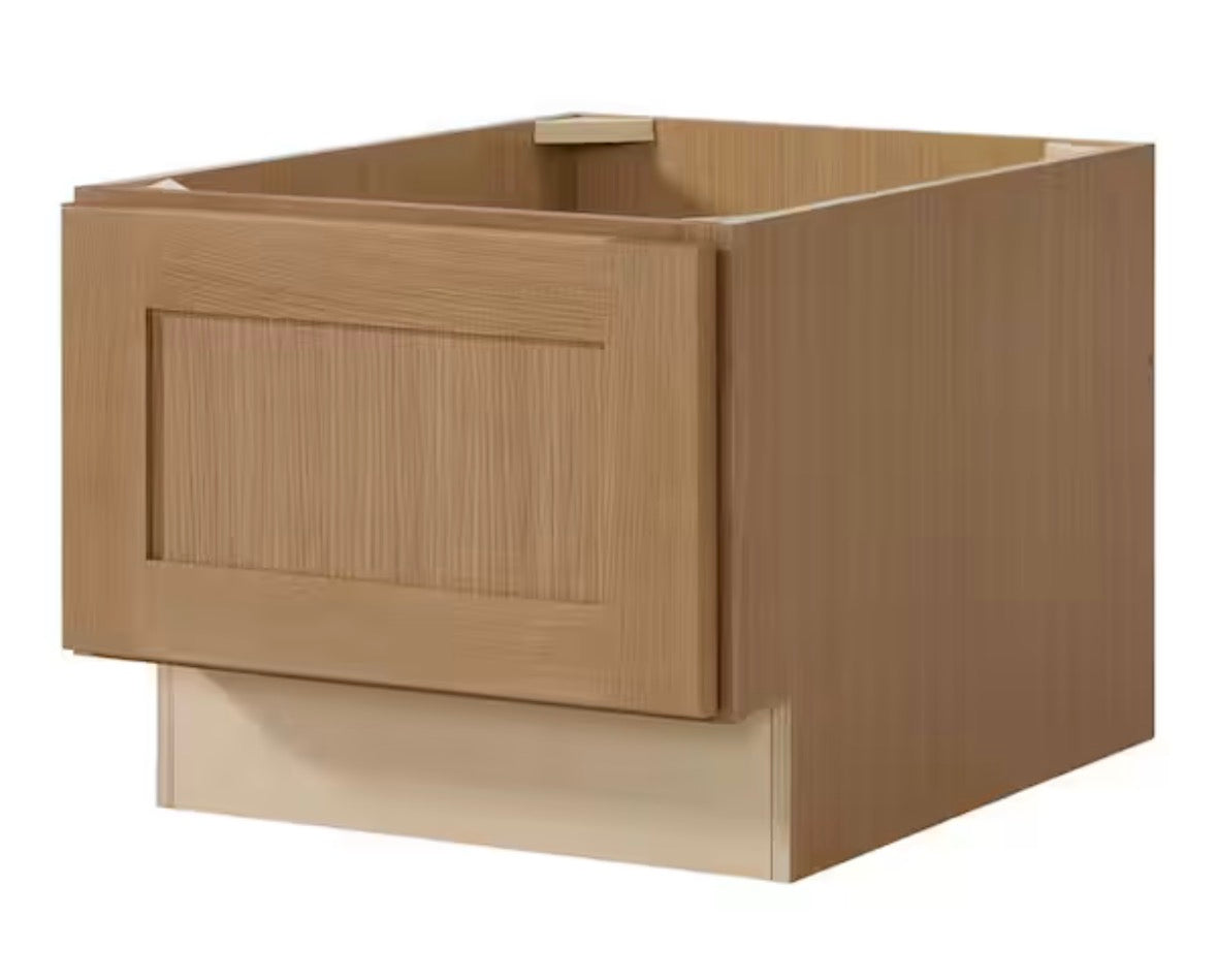 Avondale 18 in. W x 16.5 in. H x 24 in. D Ready To Assemble Plywood Shaker Bench Base in White Oak