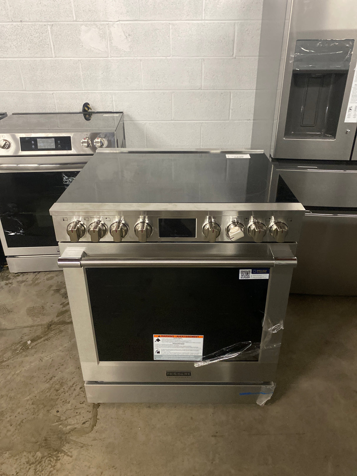 Professional 30 in. 5 Element Slide-In Electric Range in Stainless Steel with Air Fry and Total Convection