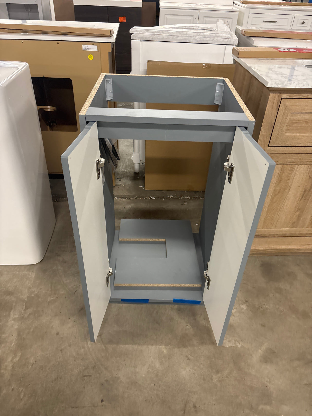 Lanier 19 in. Single Sink Laguna Blue Bath Vanity without Top (Assembled)