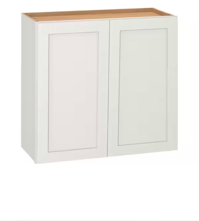 Westfield Feather White Assembled Wall Kitchen Cabinet (30 in. W x 12 in. D x 30 in. H)
