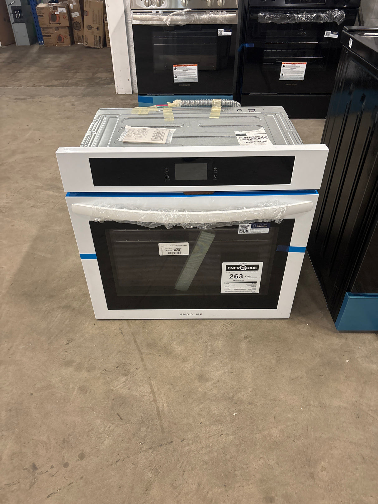 30 in. Single Electric Wall Oven with Convection in White