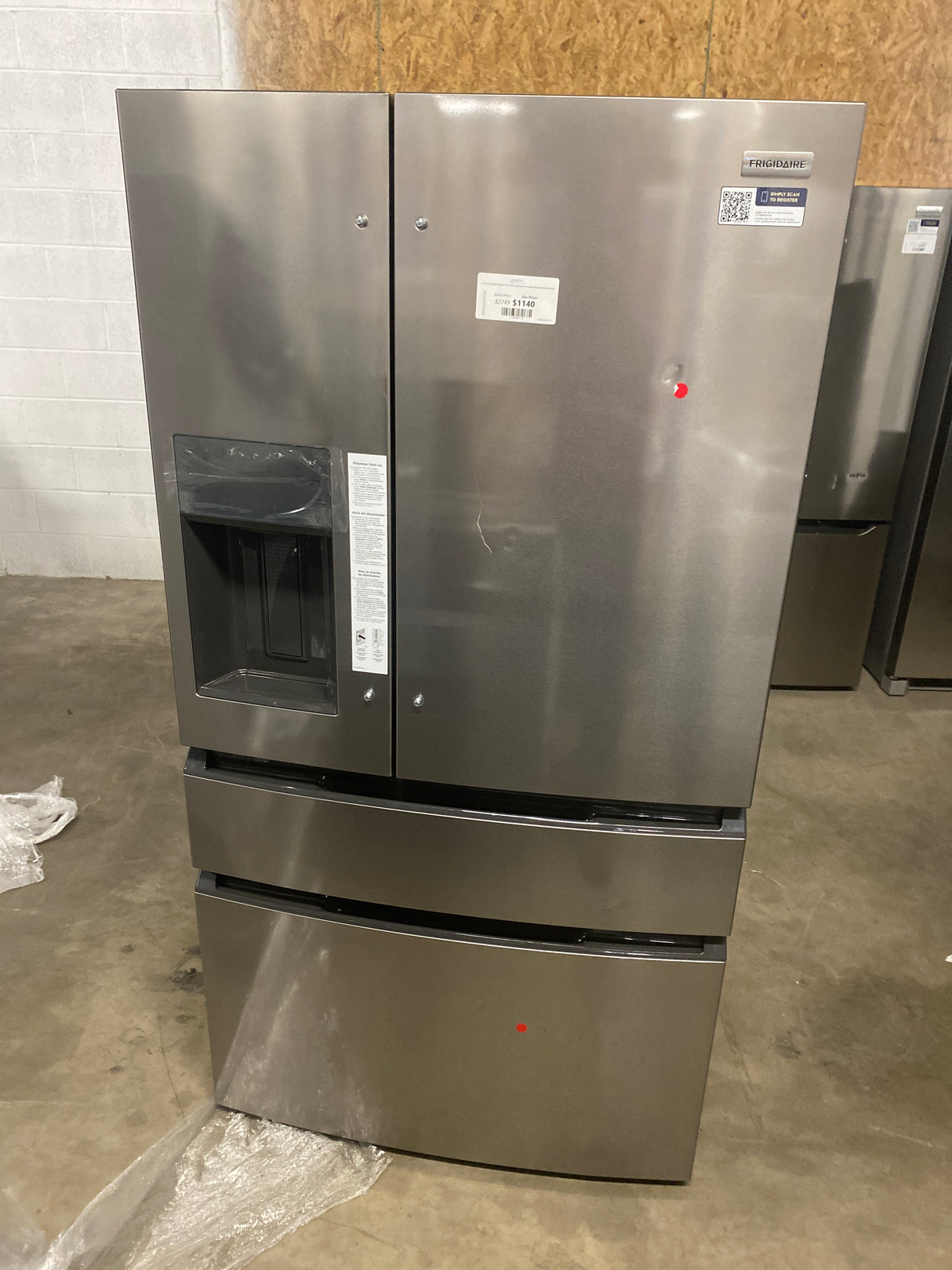 36 in. 26 cu. ft. Standard-Depth 4-Door French Door Refrigerator in Fingerprint-Resistant Stainless Steel Look