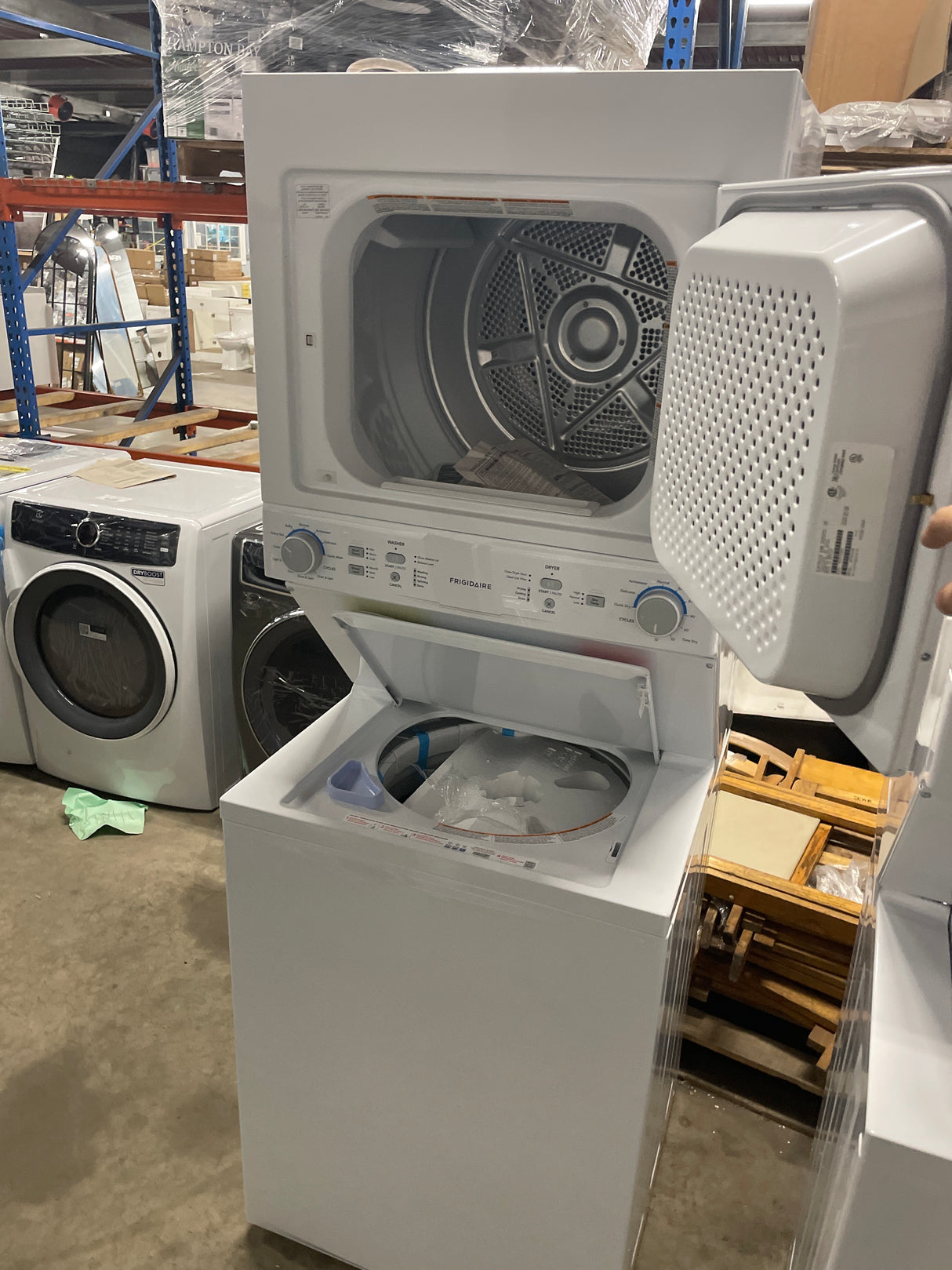 3.9 cu. ft. Washer and 5.5 cu. ft. Electric Dryer Combo in White with Quick Wash & Dry Cycle and MaxFill Wash Cycle