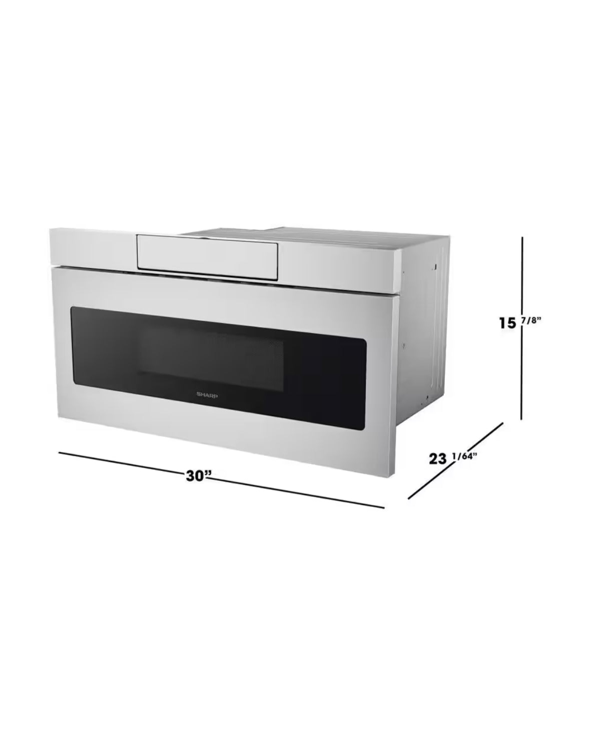 30 in. W 1.2 cu. ft. Built-In Microwave Drawer with Easy Touch Control in Real Stainless
