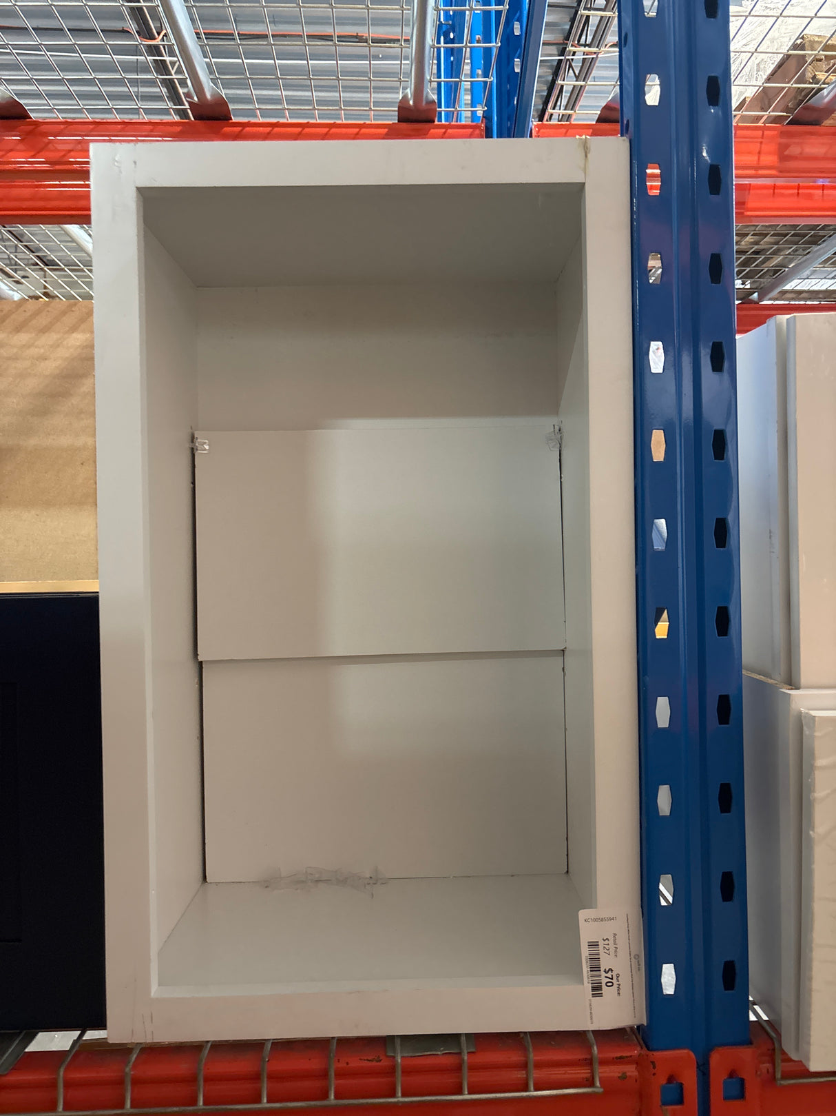 Courtland Polar White Finish Laminate Shaker Stock Assembled Wall Flex Kitchen Cabinet 18 in. x 30 in. x 12 in.