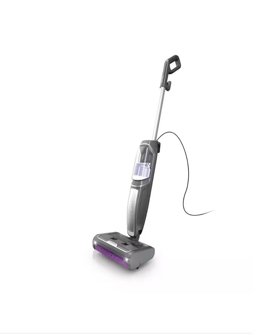 Steam Pickup 3-in-1 Corded Steam Mop for Hardwood, Tile, Stone and Laminate in Black with Storage Tray, Self Cleans