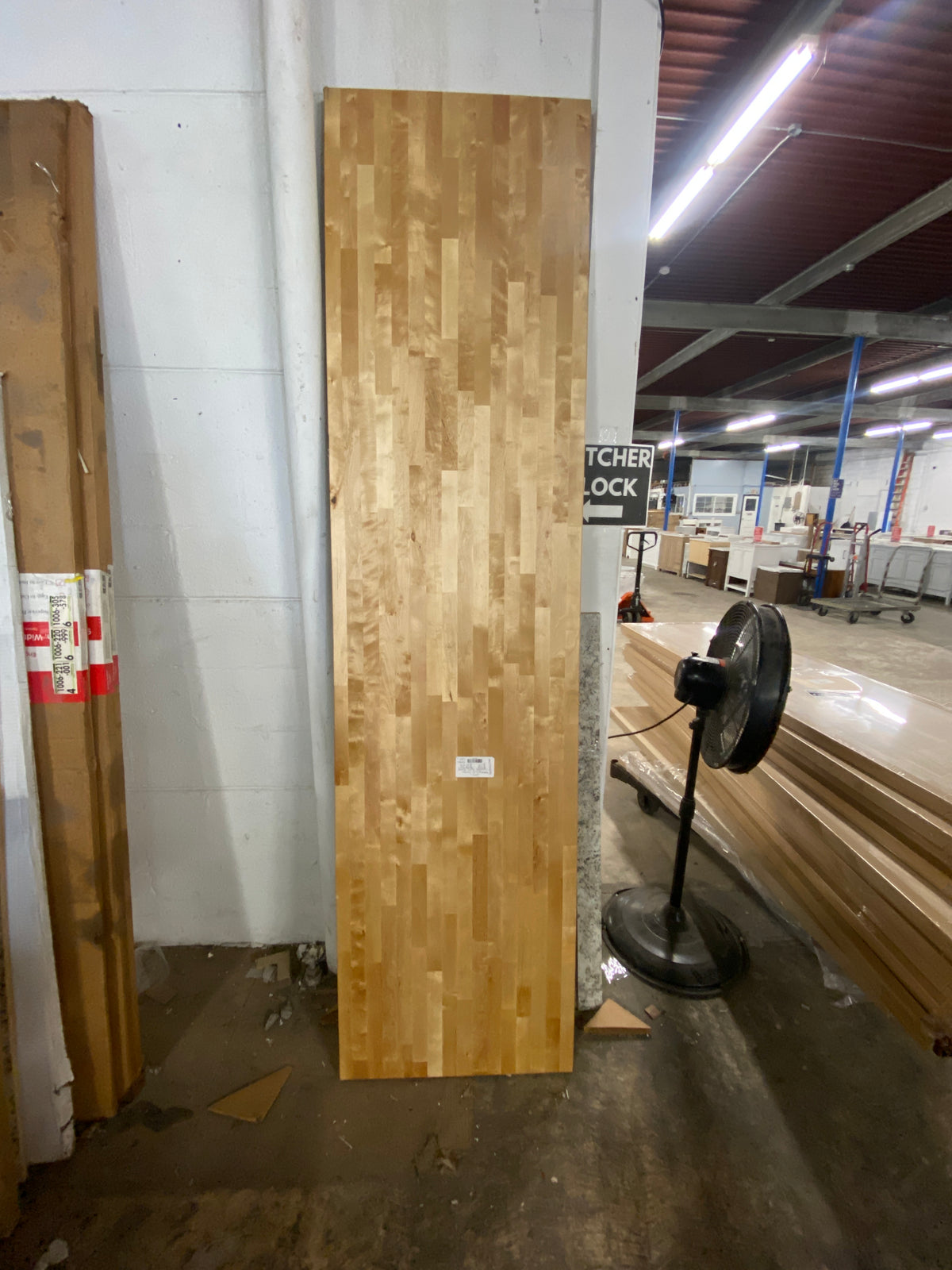 8 ft. L x 25 in. D Finished Engineered Birch Butcher Block Countertop with Standard Edge