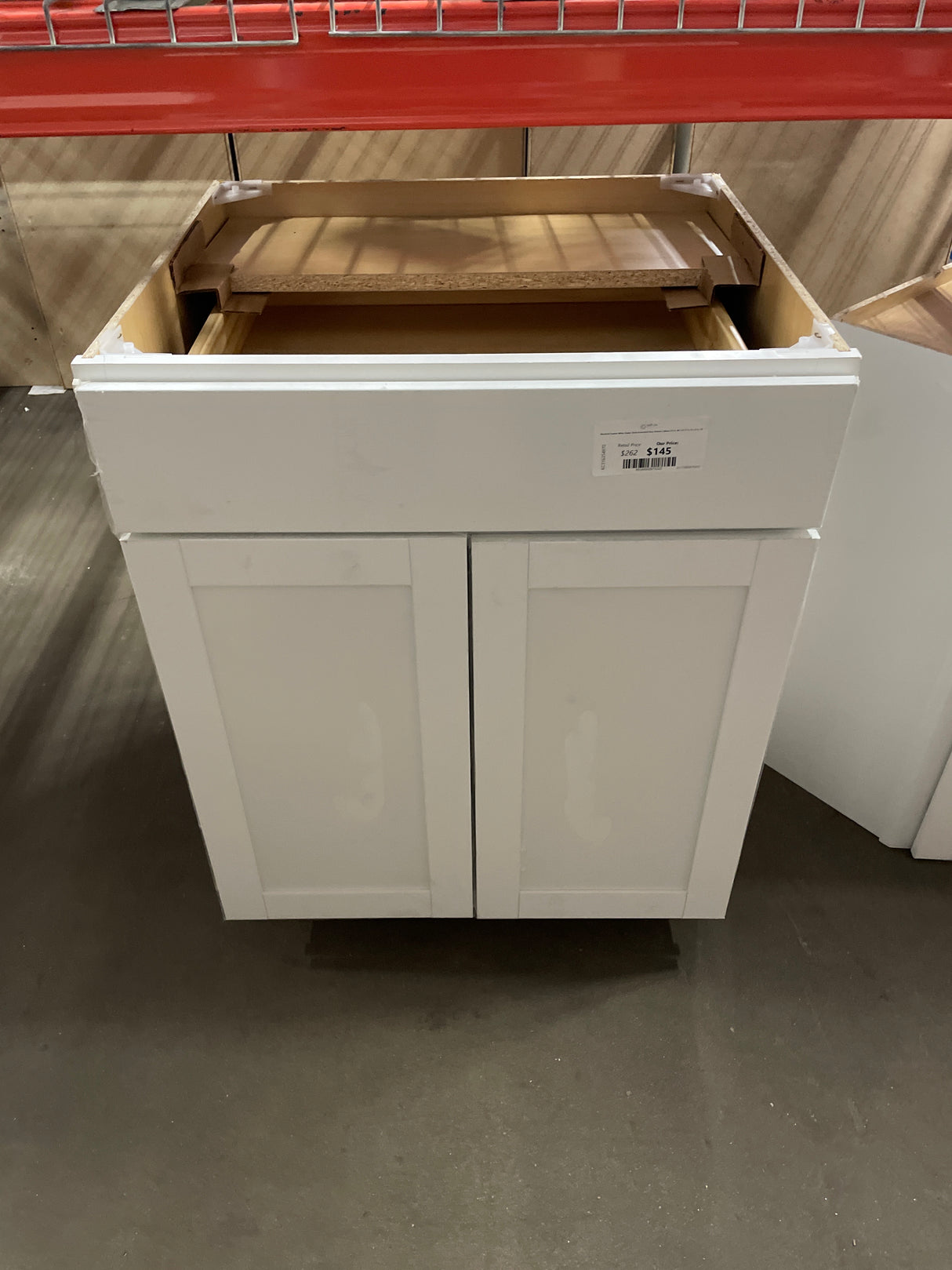 Westfield Feather White Shaker Stock Assembled Base Kitchen Cabinet (27 in. W x 23.75 in. D x 35 in. H)