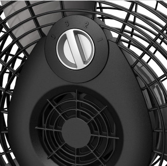 20 in. 3 Speeds Floor Fan in Black with 90 Degrees Tilt Adjustment, Built-In Carry Handle, Wall Mountable