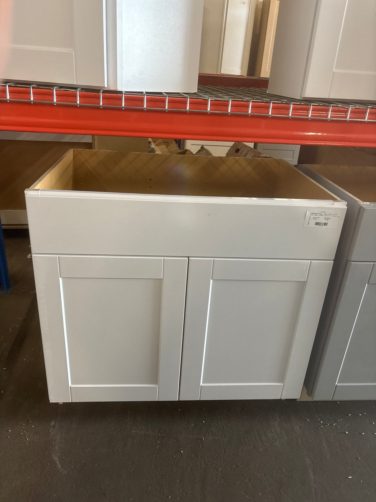 Shaker 36 in. W x 24 in. D x 34.5 in. H Assembled Sink Base Cabinet in Satin White