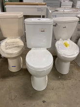 Load image into Gallery viewer, 18 in. 2-Piece 1.0/1.6 GPF Rear-Outlet Dual Flush Elongated High Toilet in White (Seat Included)
