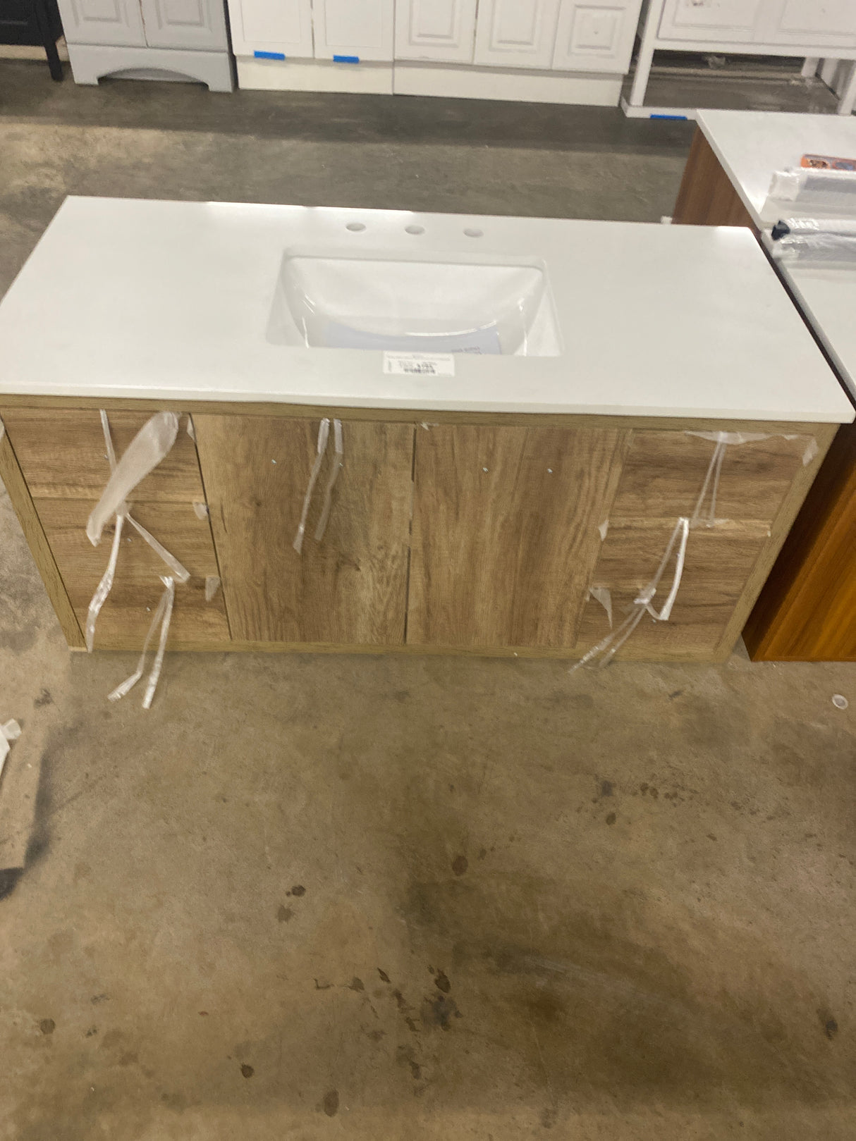 Sterling Collection Vanity 2dr 6dw 48''W x 22''D x 33.5''H in Natural Oak
