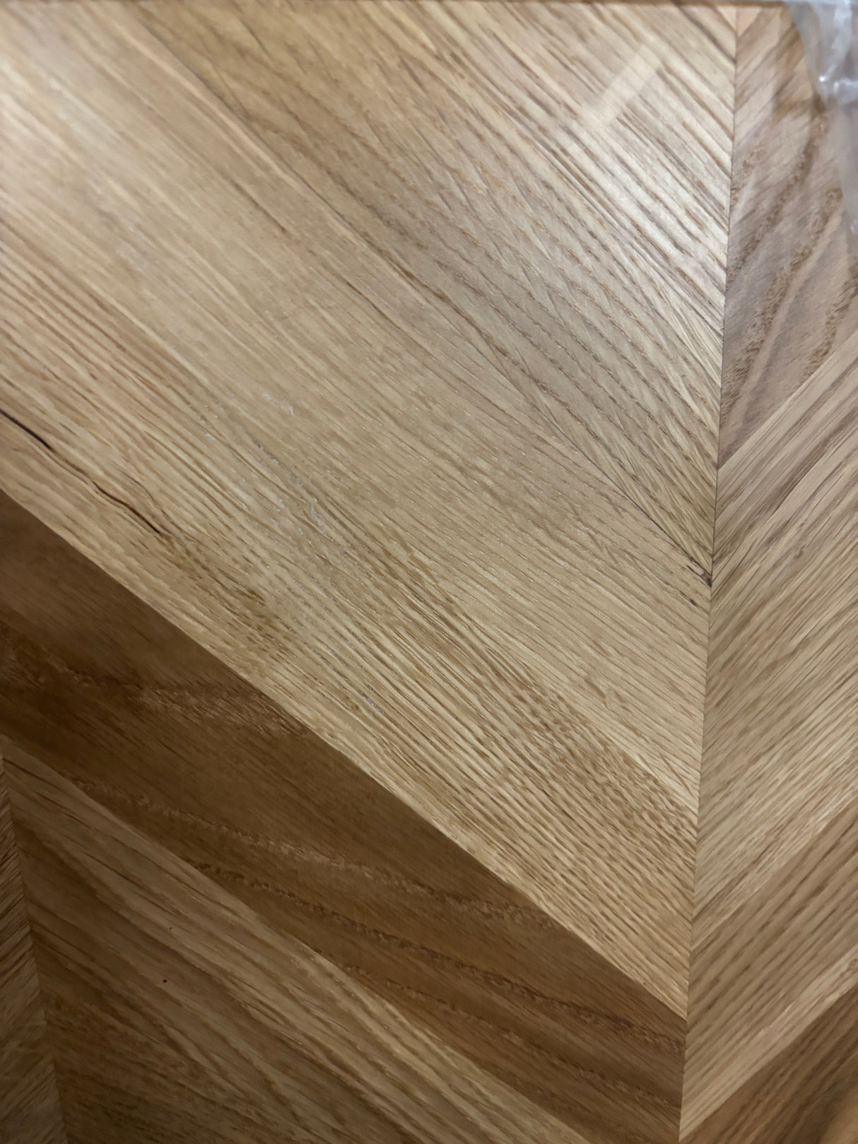 4ft. L x 25 in. D Engineered Finished Oak Chevron Butcher Block Countertop in Brown with Standard Edge