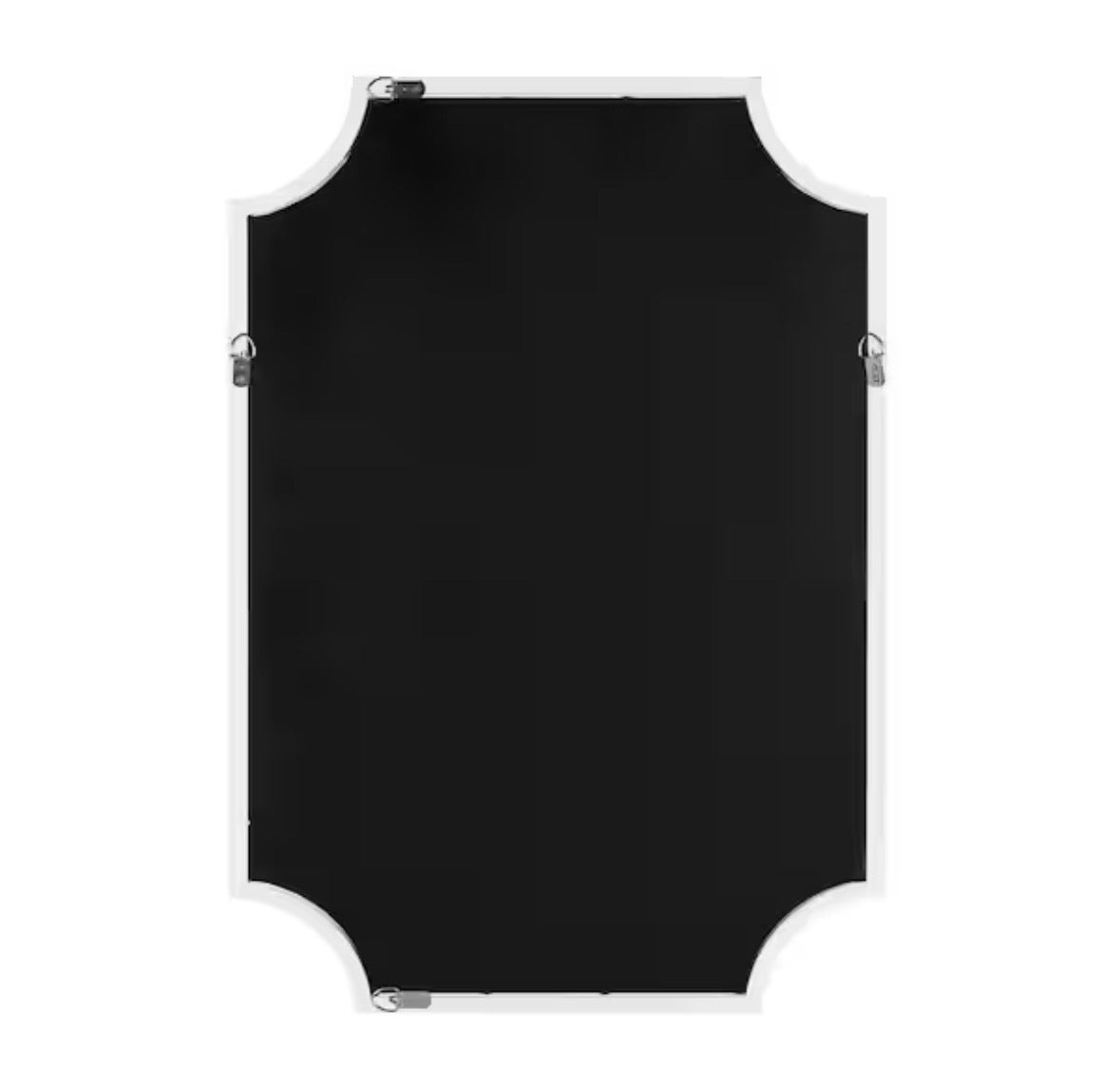 Medium Irregular White Contemporary Mirror (36 in. H x 24 in. W)