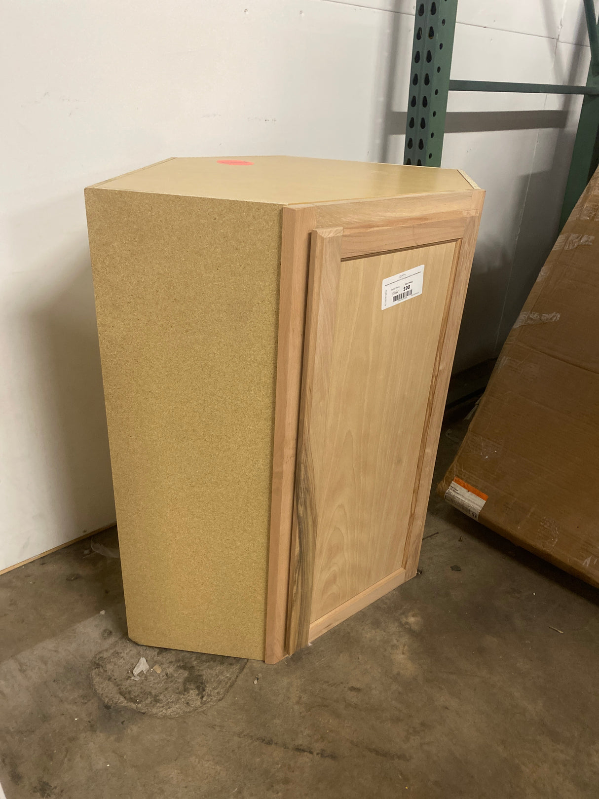 Hampton Assembled 24x36x12 in. Wall Diagonal Cabinet in Unfinished Beech