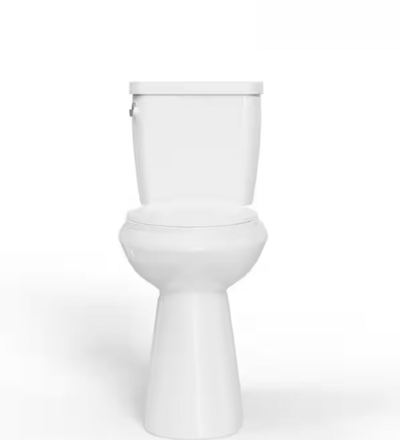 21 in. Toilet 2-Piece 1.28 GPF Single Flush Elongated and Heightened Toilet in White, High Toilets for Seniors