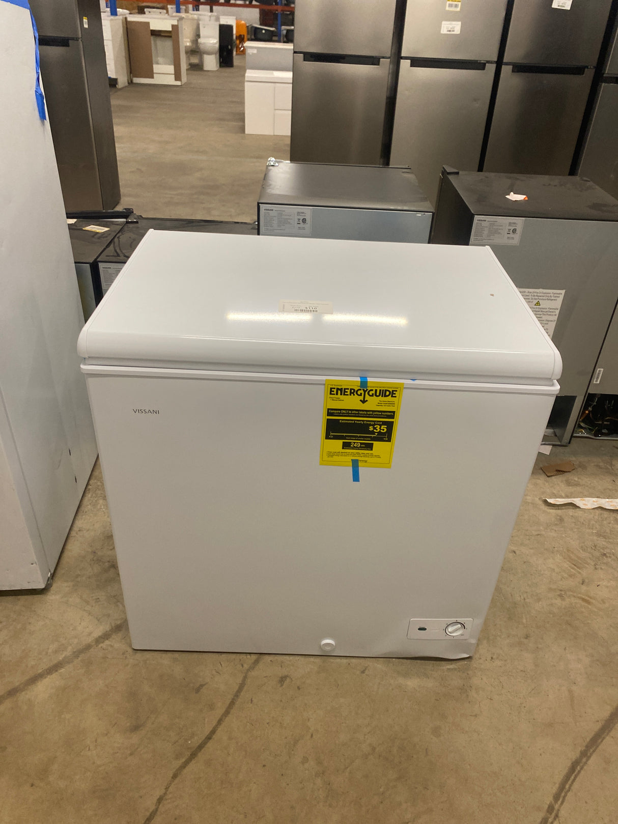 7.0 cu. ft. Manual Defrost Chest Freezer with LED Light in White Garage Ready